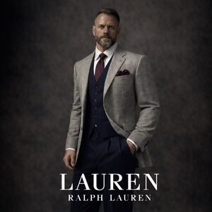 Lauren Ralph Lauren Men’s 42R Silk Wool Plaid Houndstooth Sport Coat Blazer.